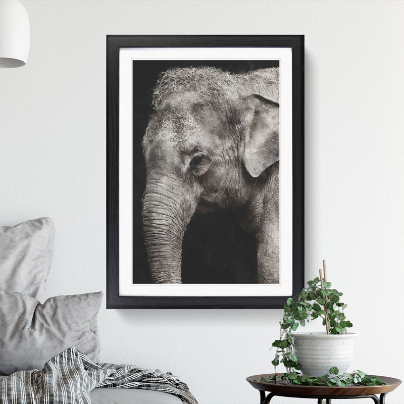 Elephant Vol.3 - Picture Frame Graphic Art, Black Framed, 36cm H x 27cm W x 2cm D