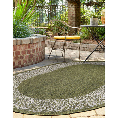 Outdoor Divine Area Rug Forest Color