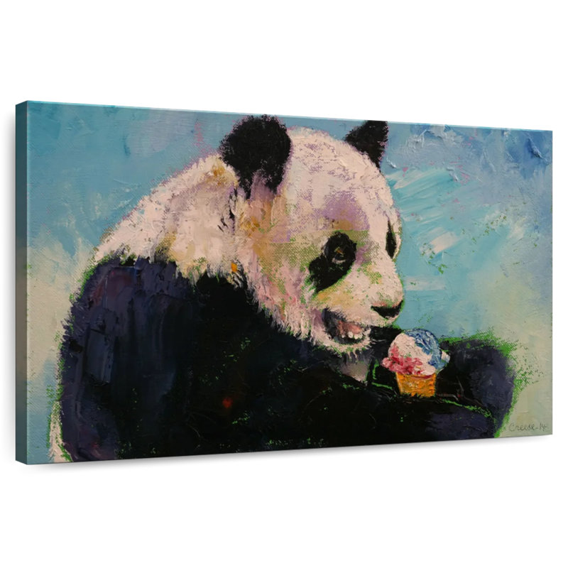 Brampt Panda Ice Cream, 26" H x 39" W