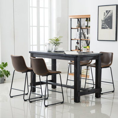 Counter Height Dining Set: Table And Chairs