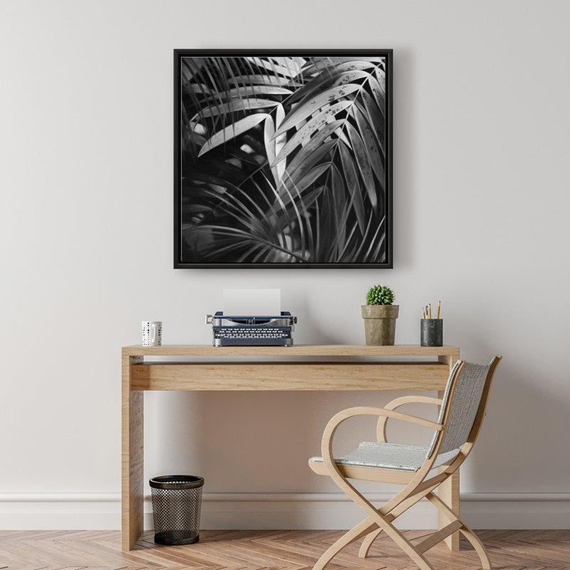 "Feuilles tropicales monochromes"