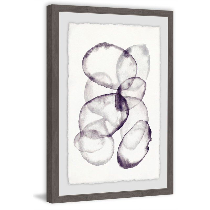 Grey Bubbles by Julia Posokhova - Single Picture Frame Painting, 91 cm H x 61 cm W x 4 cm D