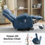 Fauteuil inclinable électrique Power Lift avec chaleur et poche latérale, port de charge USB et télécommande-132454382