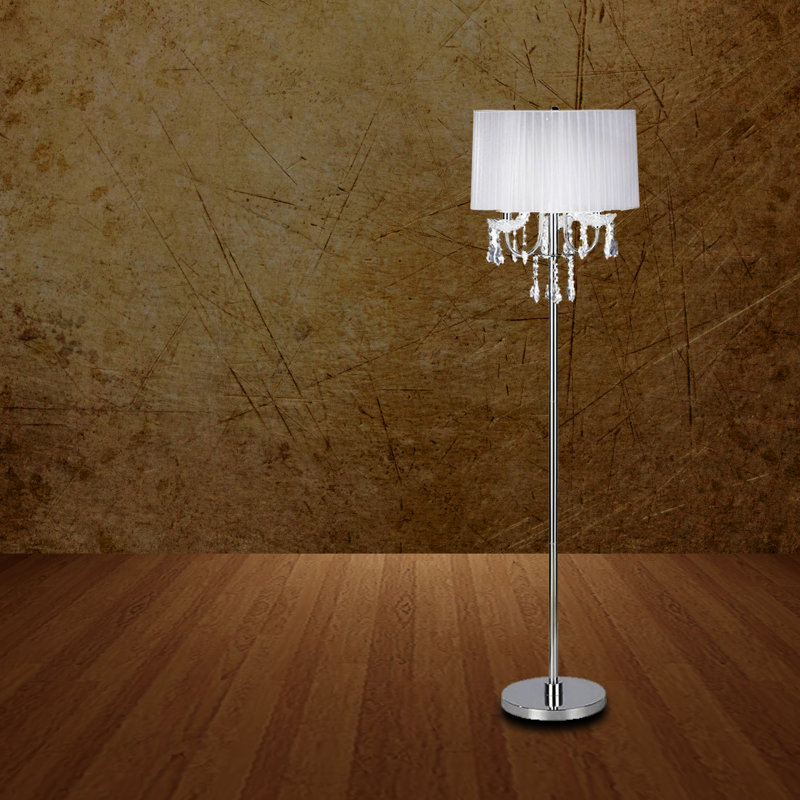 Lampe sur pied 63 po Taveras, Blanc