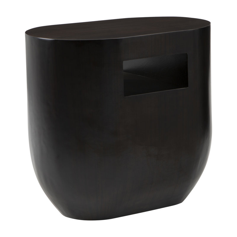 Xena Solid Wood Drum End Table