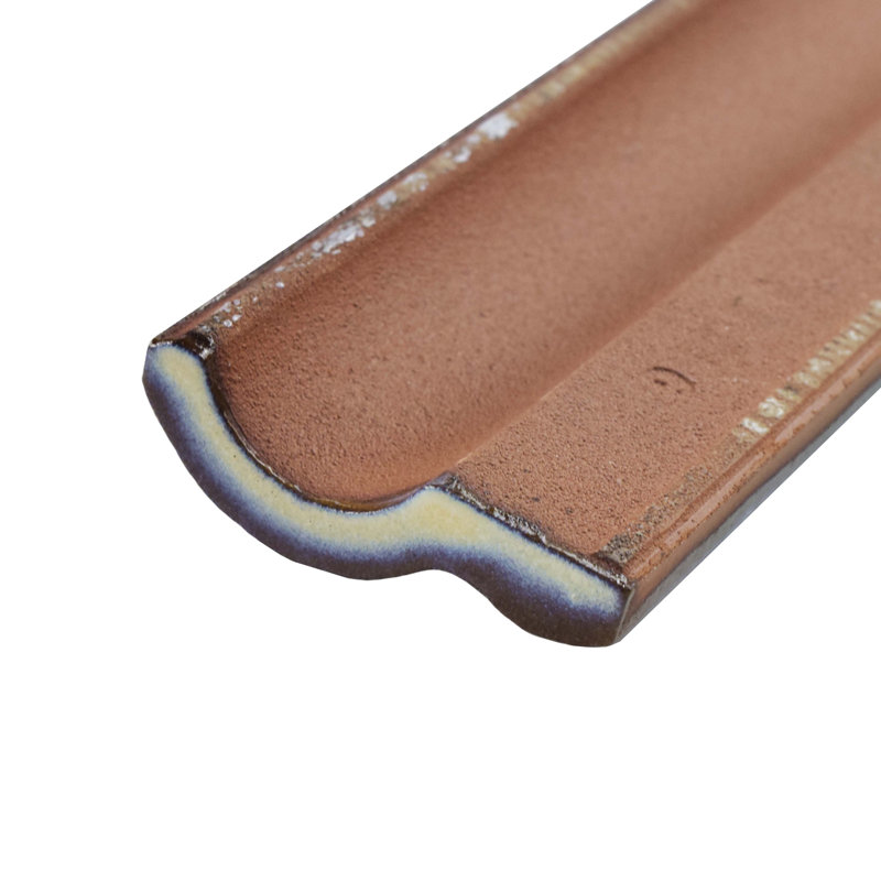 Antic Special 6" x 2" Glossy Ceramic Mudcap Tile Trim in Pergamon