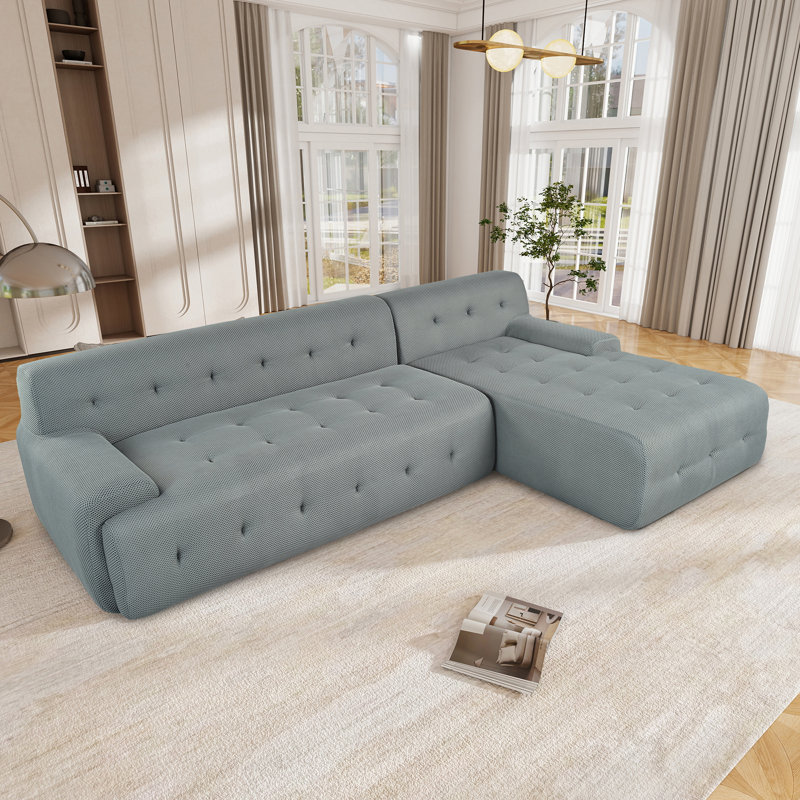 Canapé modulaire Boneless Minimalist, Polyester gris