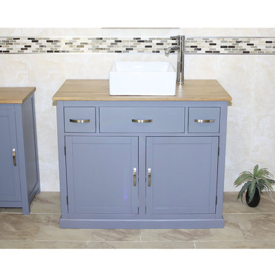 Kristofer 1000mm Single Bathroom Vanity with Vessel Ceramic Basin