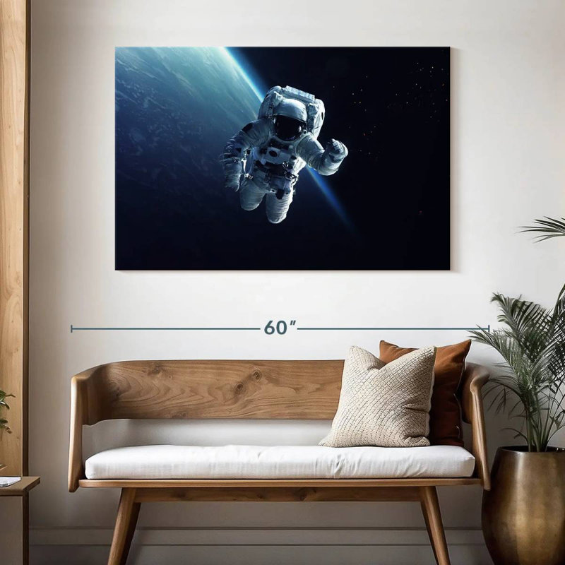 Oberle Astronaut Floating In Space, 32" H x 48" W