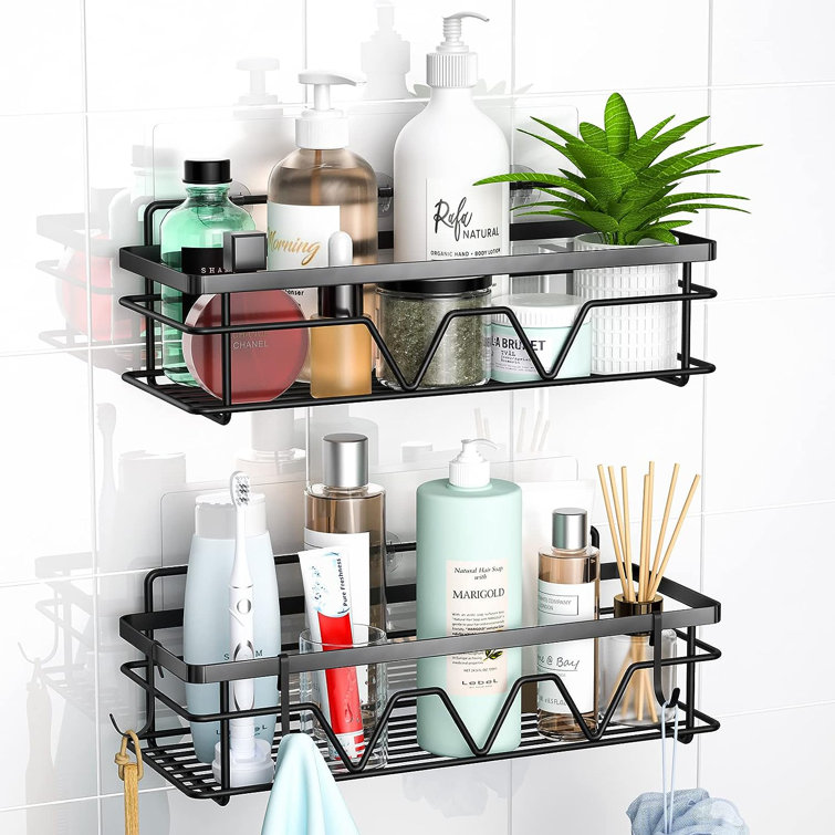 Set Of 5. Bathroom Shower Shelf Soap Holder Shampoo And Shower Gel Holder  Toothbrush Holder Shower Rack [5pcs], No Drill Adhesive Shower Organizer,  Large Capacity, Rust-proof Shower Storage Shelf, Interior Shower Rack