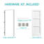 Interior Door Slab with Frame - Louvered White MDF Door, Prehung-Style Door Kit with Pre-installed Hinges, Locking Silver Handle Included, No Pre-drilled Holes-125132390-125132395