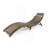 Wood Foldable Chaise Lounge - Grey-466432905