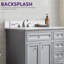 Plateau de meuble-lavabo simple 36 po en marbre avec lavabo 36 po - Pour remplacement de meuble-lavabo, sans armoire