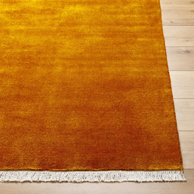 Clio Handmade Wool Burnt Orange Rug