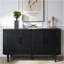 Armoire de rangement décorative, armoire d'appoint moderne avec tablettes réglables, buffet autoportant avec quatre portes, armoire décorative avec 4 portes pour le couloir du salon-200958179