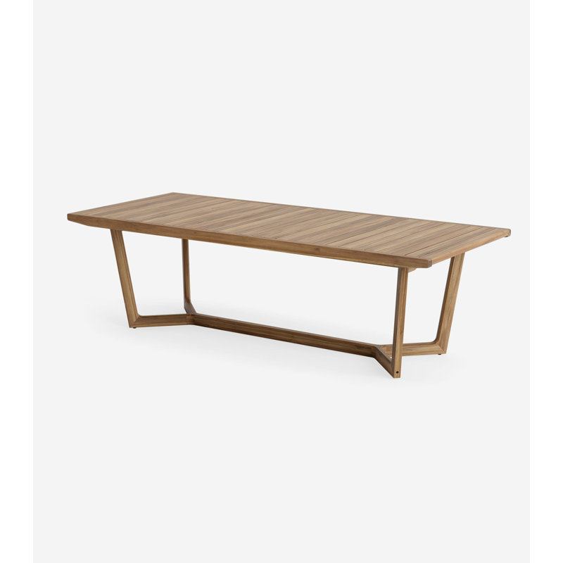 Casares Outdoor Teak Dining Table, 30" H x 101.5" L x 42" W
