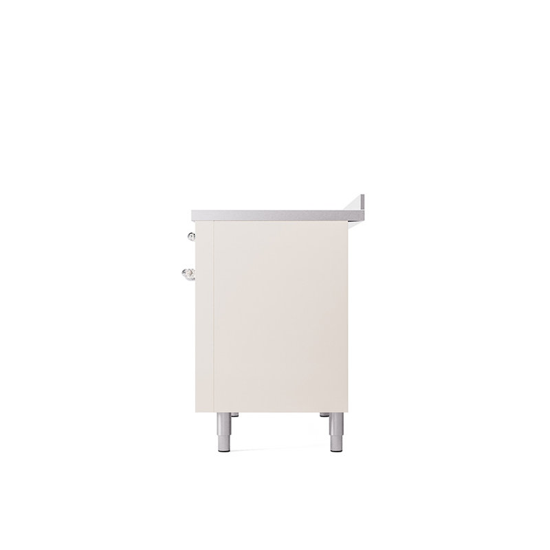 Cuisinière à induction 48 po ILVE Nostalgie II, Blanc antique / chrome