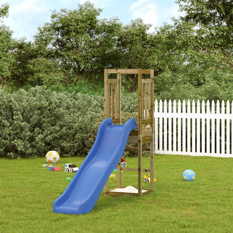 Gard Freeport Park 53cm W x 189cm D Outdoor Solid Wood Playhouse, Green