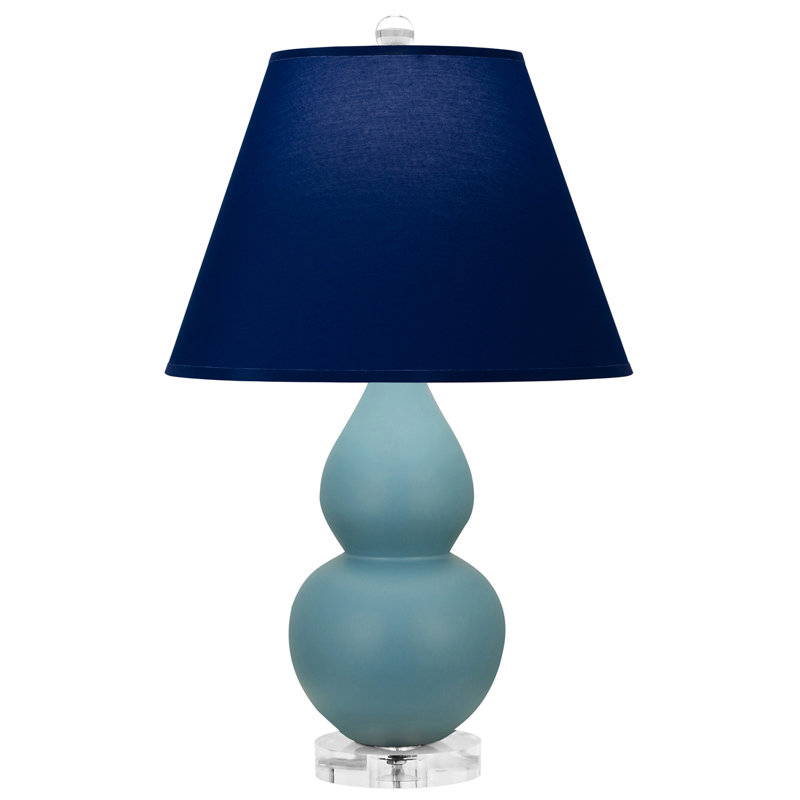 Petite lampe d'appoint à double gourde, Bleu acier, Bleu marine/gris