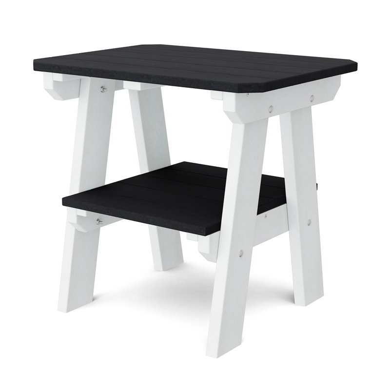 Table de bout à deux niveaux Heritage, Noir / blanc