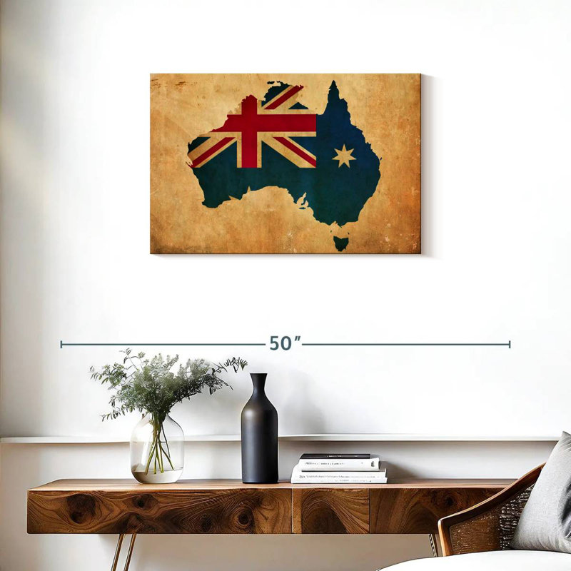 Carte du drapeau australien d'Aliaz, H 20 po x l 30 po