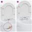Siège de toilette vidaXL blanc 14,17 x 16,1 à 18,50 x 1,34 po en Duroplast-113220449