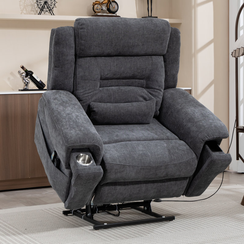 Fauteuil inclinable électrique l 50 po, Gray Fabric