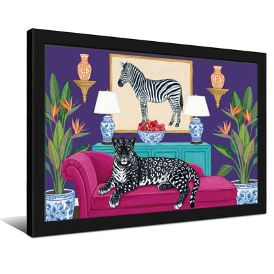 Animals Luxe Animal Print Living Room Scene