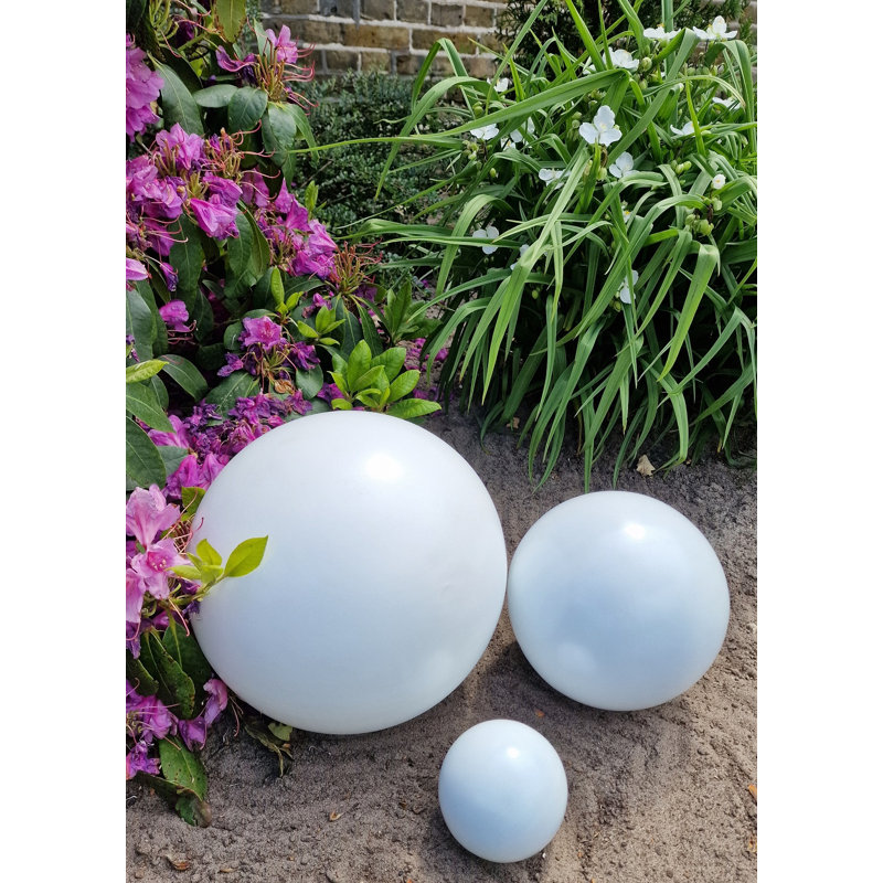 Casamassina Stainless Steel Gazing Ball, 30cm H x 50cm W x 40cm D, White