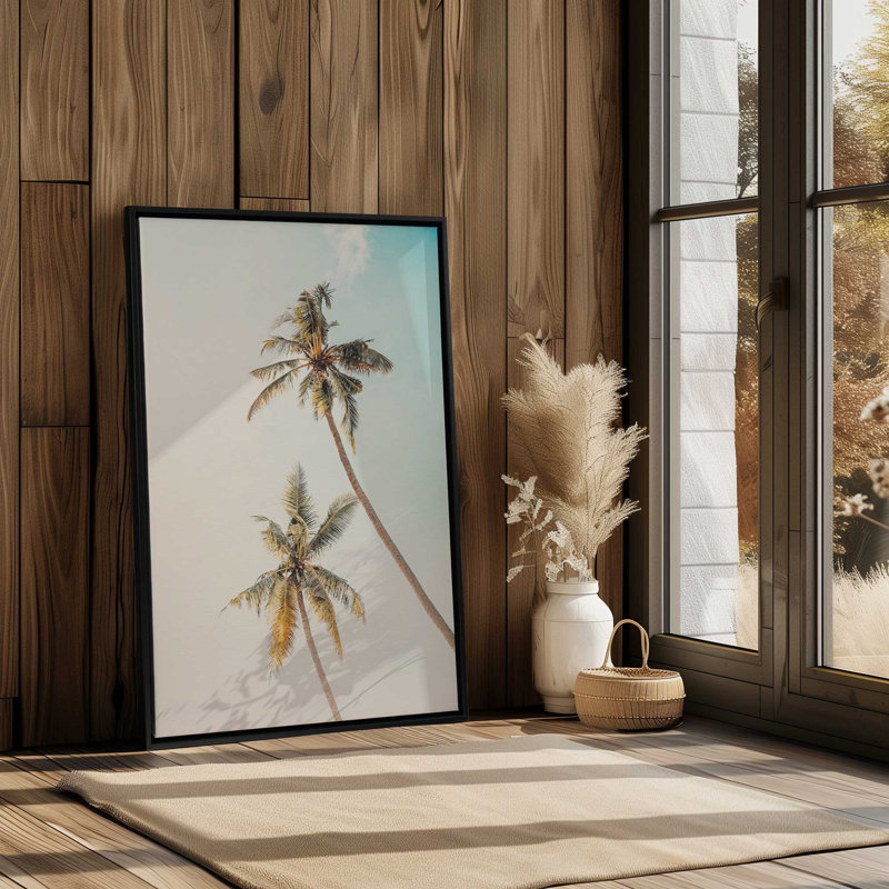 Impression sur toile tendue Sunlit Palm Sky, Toile tendue, H 30 po x l 20 po x P 1,25 po