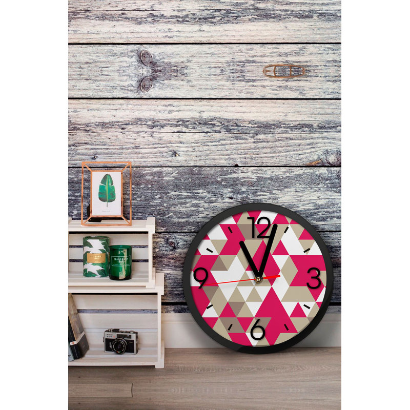 Stylish Decorative Wall Clock, 14.2 x 14.2 x 0.4 inches | 100% MDF, Thickness: 0.2 inches | Lightweight at 1.0 lbs | Perfect for Home & Office Decor, Modern Design with Elegant Finish