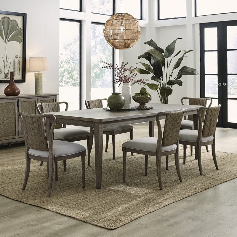 Houserville 6 Person Rectangular Dining Table Set, 7 Pieces: Table, 6 Chairs
