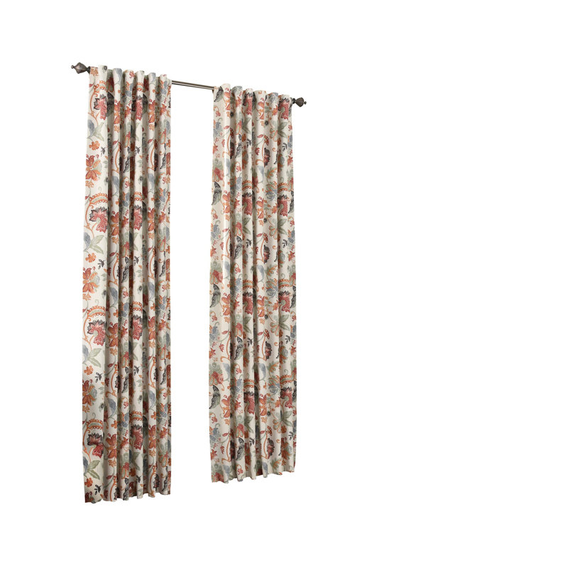 Nina Blackout Curtain Single Panel, Multi, 52"W x 95"L