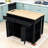 Extendable Kitchen Island with 2 Drawers, Storage Cabient and Built-In Power Outlet-814506595