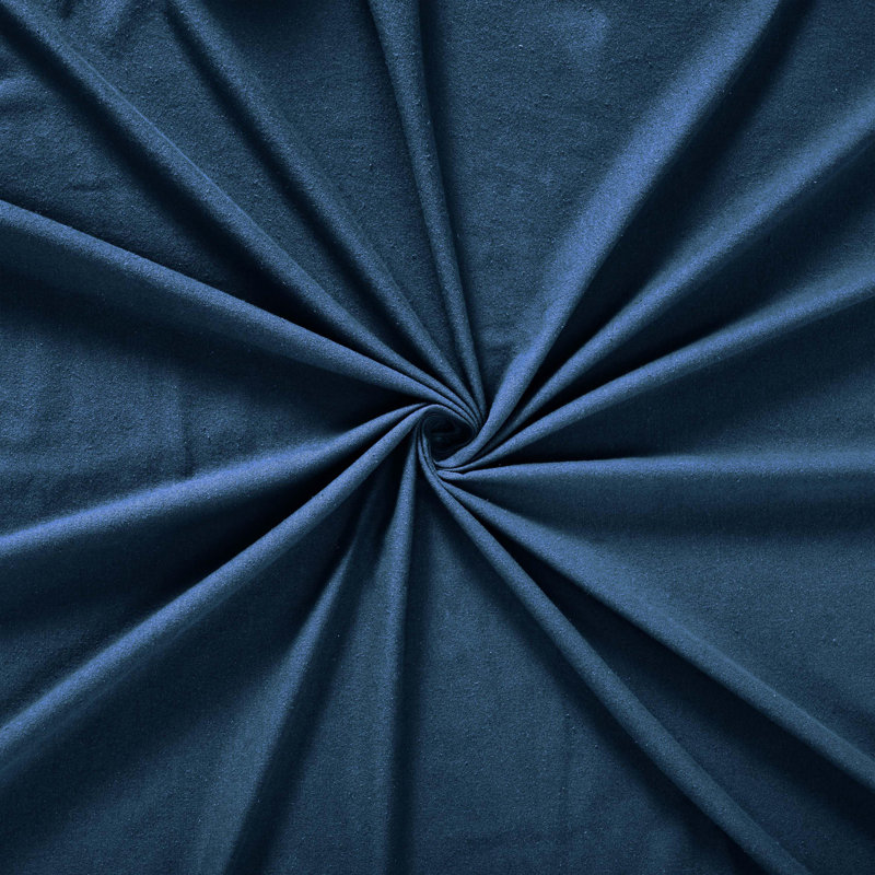Superior Turpin Solid Standard 100% Cotton Flannel Sheet Set, Navy Blue, King Sheet Set with 2 Pillowcases
