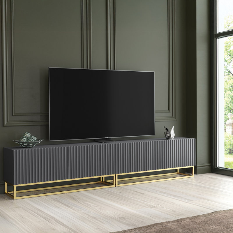 Alazay Unfinished TV Stand for TVs up to 48", Grey