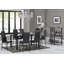 Noir en verre contemporary 7 pièces rectangulaire Dining Table Set