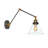 Annariitta 1-Light Industrial Wall Lamp with Antique Brass Finish for Bedroom Reading