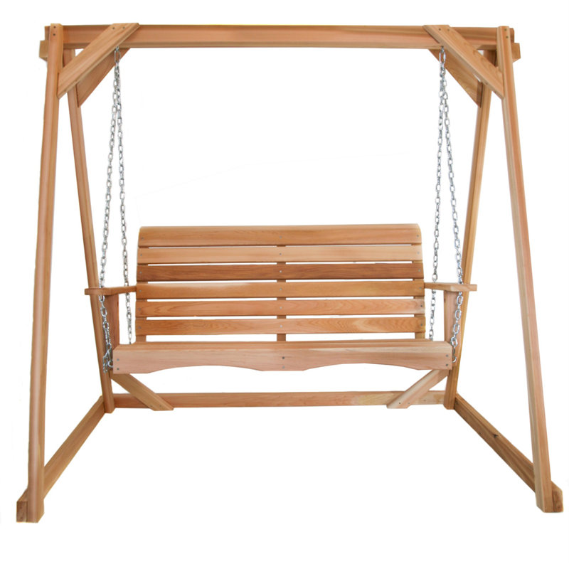 Western Red Cedar 6-ft A-Frame Swing Set