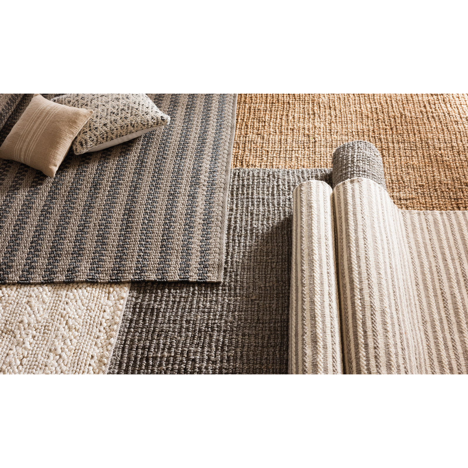 Asta Ivory Hand-Woven Flatweave Jute Rug, Rectangle 3' x 5'