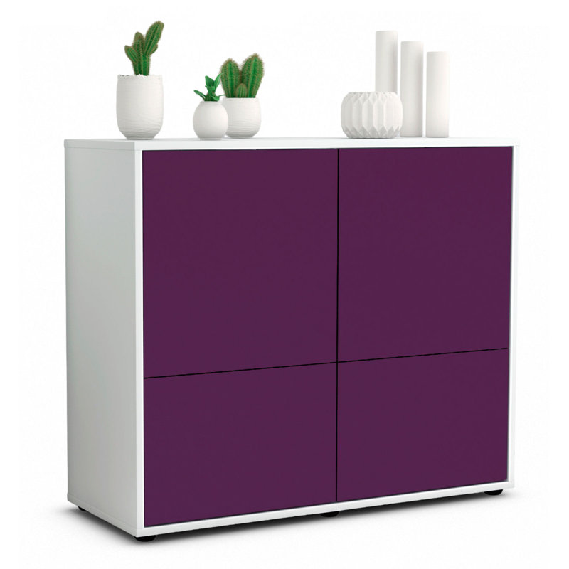 Potrero 92cm Sideboard, White/Purple