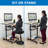 Mount-It! Height Adjustable Mobile Standing Desk with Retractable Keyboard Platform & Locking Wheels