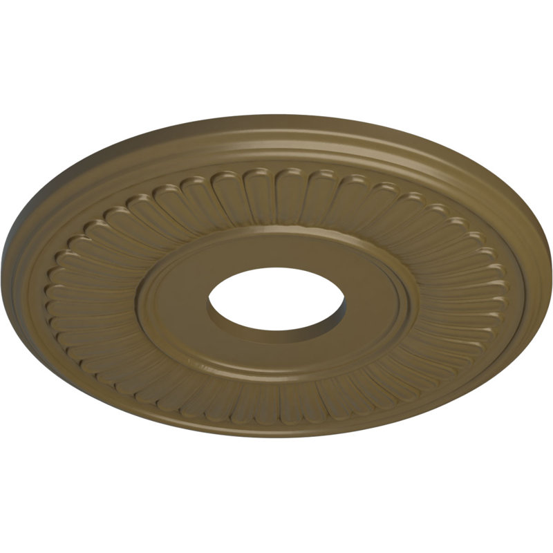 Médaillon de plafond Endurathane Berkshire, P 15 3/4 po x P 3 7/8 po x P 3/4 po (convient aux auvents jusqu'à 7 po), finition de boue du Mississippi peinte à la main