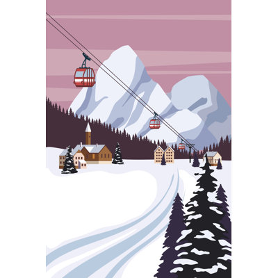 «Neola Vintage Mountain», illustration sur toile