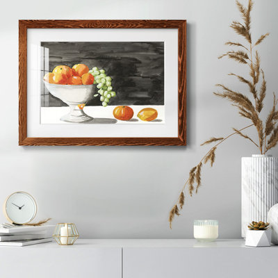Watercolor Fruit Bowl II, reproduction d'art encadrée