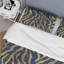 Ensemble de housse de couette lion bleu doré et délicat motif Afrique II-109144416