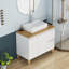 Meuble-lavabo autoportant avec lavabo, 2 portes et 2 grands tiroirs