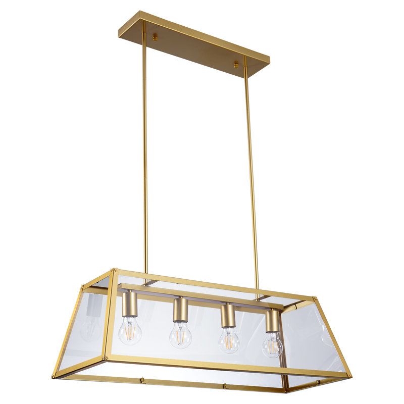 Luminaire suspendu carré en acrylique pour îlot de cuisine avec panneau en acrylique