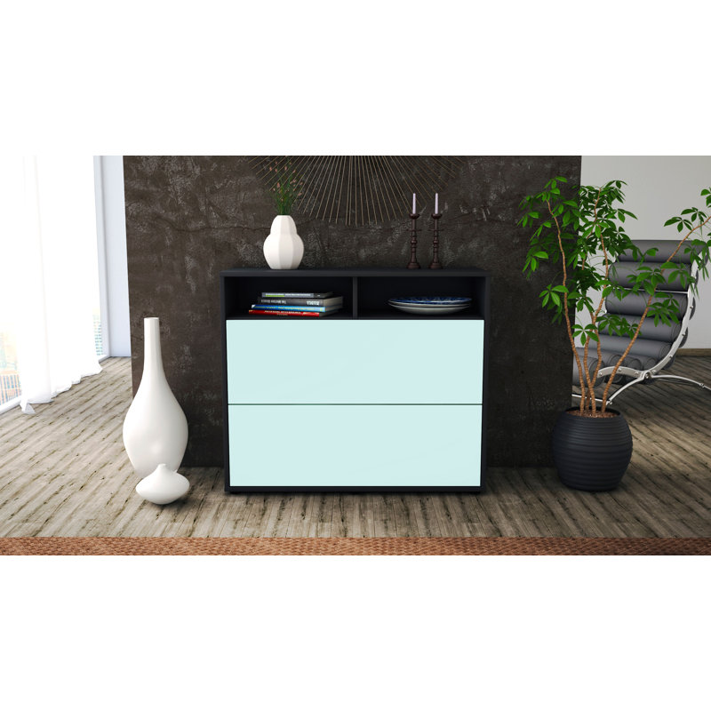 Quarry 92cm Sideboard, Anthracite/Light blue