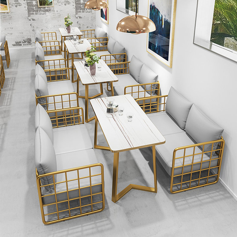 Banc rembourré en similicuir Nordic Light Luxury